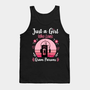 Just A Girl Who Loves Gram Parsons Retro Vintage Tank Top